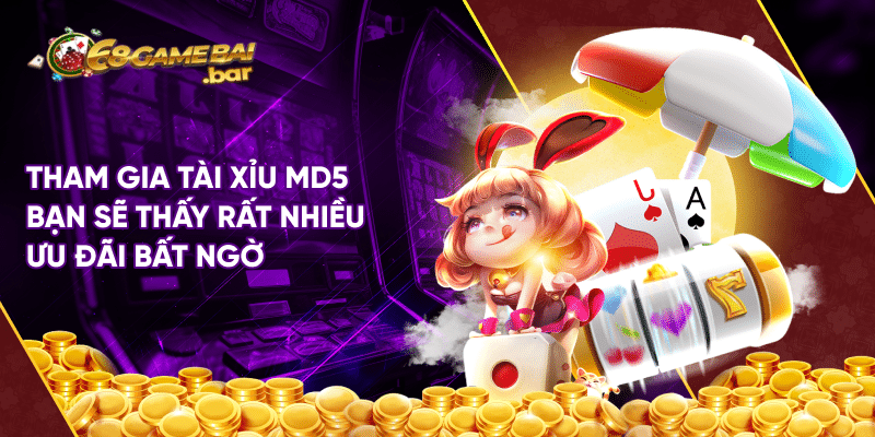 Tài xỉu MD5 68 game bài - Trò chơi đỏ đen cuốn hút cho bạn Tham gia tài xỉu MD5 bạn sẽ thấy rất nhiều ưu đãi bất ngờ