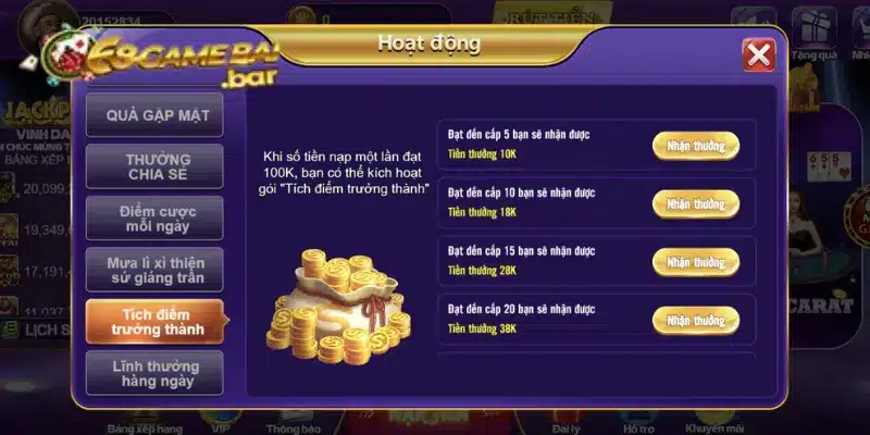 Chương trình khuyến mãi và tri ân khách hàng tại 68 game bài Nhận ngay 1288K khi tham gia chương trình thưởng chia sẻ